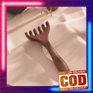 AI-C1370 Head Massager Relaksasi Rambut Sisir Kepala Anti Stres / Sisir Pijat Kepala Motif Kayu