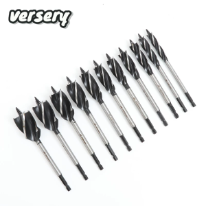 1PC 12-32MM High Speed Steel Twist Drill Bit Long Four-slot Four-blade Woodworking tools Drill Bit Hole Opener saw