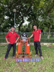 Máy khoan lỗ trồng cây gắn giá đỡ tiện dụng kawasaki Kw196