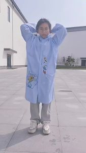 Raincoat for Kids Boys Girls PVC Waterproof 4-12 Yrs Cartoon  Student Backpack Raincoat School