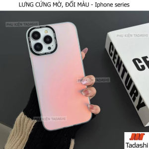 Ốp lưng CỨNG Đổi Màu IPhone 14/ 14 Pro/ 14 Pro Max Iphone 13/ 13 Pro/ 13 Pro Max Iphone 12 Pro Max/ 12 Pro/ 12 Viền Dẻo TPU Trắng Mờ Có Gờ Lucky Case Bảo Vệ Camera tránh trầy xước.