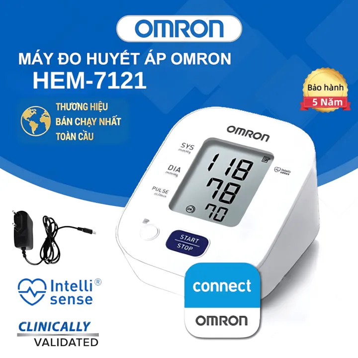 Máy Đo Huyết Áp OMRON HEM-7121(Có Sạc Điện)