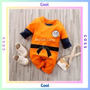 【Cool Coss】 Cool Coss Anime Demon Slayer Costume For Baby Long Sleeve Romper Kyoujurou Goku Cosplay Jumpsuit Newborn Baby Cartoon Characte Crawl Clothing