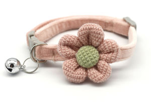 Newcollar with cartoon flowers and bell cute cat collar collar for Teddy Pomeranian and small dogs