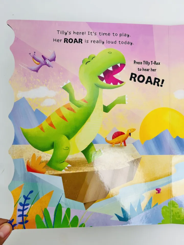 Dinosaur Stomp And Roar Bubble Sound Book For Kids With 5 Buttons