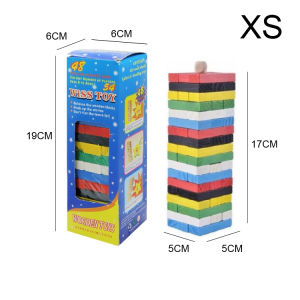 Colourful Wooden Blocks Stacking Balancing Game Tower Tumbling Board with Dice / Permainan Blok Kayu