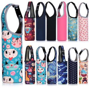 PETIYOUZA ลายพรางทหาร พกพาสะดวก กระเป๋า กระเป๋า insulat แขนถ้วย กล่องใส่ขวดน้ำ ถ้วยสูญญากาศแขน ที่ครอบขวดน้ำ