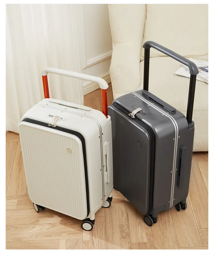 Mixi Front Opening Wide Handle Luggage with Laptop Compartment