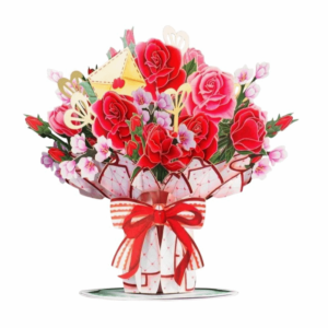 LITTLEX Thiết kế 3D Thiệp chúc mừng hoa anh đào với thẻ ghi chú dính Hoa giấy có thể tháo rời Thiệp Giáng Sinh Cơ chế bật lên Thiệp chúc mừng 3D Quà sinh nhật