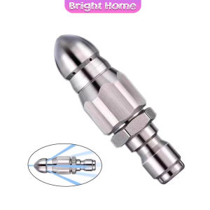 หัวฉีดไล่ท่อตันแบบด้านหน้า 1 ด้านหลัง 6 รู ทำความสะอาดท่อระบายน้ำ ล้างรถ ซักพรม มีแรงดันสูง Clean nozzle