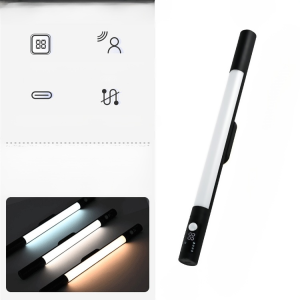 Intelligent LED Human Body Sensor Light Self-Adhesive Wiring Free Long Light Adjustable Brightness Type-C Charging LED Strip Lamp