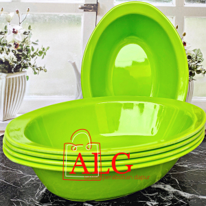 3pcs mangkuk melamine oval sayur besar 20cm tebalkuat dan kokoh