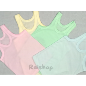 12pcs Kaos Dalam Anak Perempuan dan laki Singlet Warna