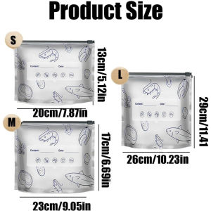 [SG In Stock]30PCS Aluminum Foil Storage Bags 🥩Reusable Food Saver With Write-On Labels Zipper Lock Airtight For Fridge 🫑Veggies Fruit Meat
