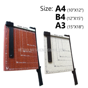 DingLi A4/B4/A3 Paper Card Document Cutter Trimmer Heavy Duty Wood & Steel Base