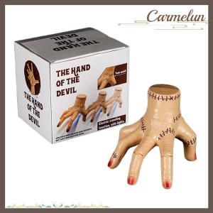 [Carmelun] Addams Thing Hand With Music Lights Upgrade Cosplay Hand By Addams Hand Toys Scary Props Halloween Home Decorations Gift