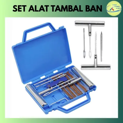 Tire Repair Kit Set Alat Tambal Ban Tubeless Mobil Motor Lengkap Penambal Ban Bocor Universal