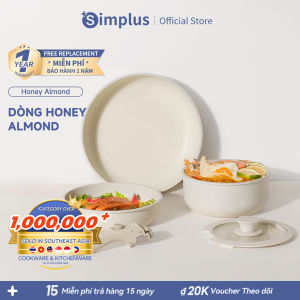 Simplus Tay cầm rời nồi gia đình bộ nồi chảo chống dính full set chảo rán nồi canh chảo lồng nồi cho bé GUOJ029
