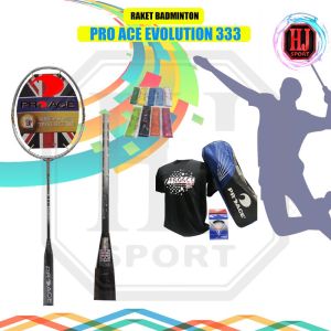 Raket Original Badminton Pro Ace Evolution 333 Bonus Komplit