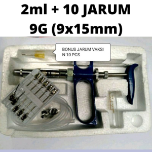 [COD] Suntikan Besar Jumbo Otomatis Vaksin Ayam Anti Virus Tetes Kambing Sapi Babi Jarum alat hewan