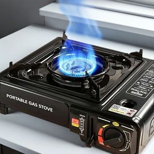 Portable Multifunctional Butane Gas Stove - Cassette Stove with Adjustable Heat and Safety Features