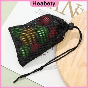 Heabety  Black White Durable Mesh Drawstring Bag Storage Pouch Multi Purpose Home Travel Outdoor Activity Laundry Bag Stuff Sack