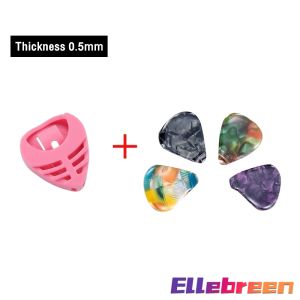 ELLE 0.5mm 1mm Guitar Pick Colorful Picks For Bass Electric & Acoustic Guitars