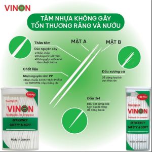 TĂM NHỰA XƯƠNG CÁ VINON | COMBO 2 HỘP 500 CÂY | TĂM XỈA RĂNG PP KHÔNG GÃY KHÔNG GÂY ĐAU NƯỚU