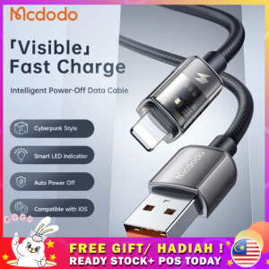 MCDODO Fast Charging USB Data cable For Ip USB Lightning Auto Cut off Cable 18W/3A Auto Disconnect 1.2M CA-3140 CA-3150