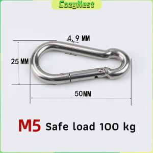 C.N. Snap Hook 304 Stainless Steel Carabiner metal Hook Spring Outdoors Sport Clip M5 M6