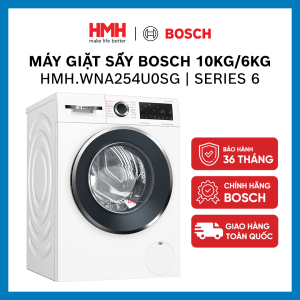 Máy Giặt Sấy Kết Hợp Bosch HMH.WNA254U0SG 10/6kg Series 6 - Bảo hành 36 tháng