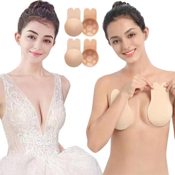 Rabbit Ear Breast Lift Up Bra Strapless Sticky Pad Reusable Cup A