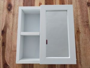 Aluminum Bathroom Cabinet with Rack Medicine Cabinet 50cm x 50cm x 4inches