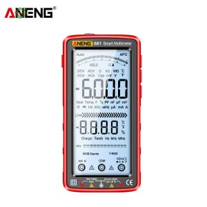 Smart Digital Multimeter Anti-burn Electrical Capacitance Meter 6000 Counts Rechargeable Flashlight Lighting LCD Screen for Automotive[Winnereco World]