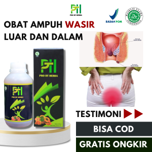 Obat Wasir Luar Dalam BAB Berdarah Gatal Pada Anus Bengkak Ambeien Manjur Tanpa Operasi Pro DT Herba