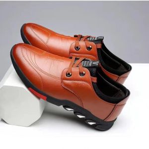 [Free Shipping] New Men’S Leather Shoes Breathable And Comfortable For Sports And Leisure Suitable For Business And Commuting Simple Design Durable And With Non-Slip Soles For Work