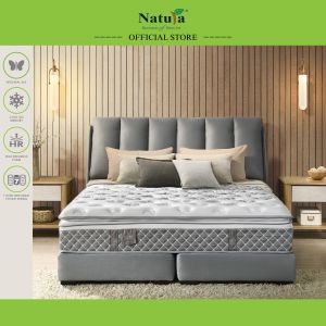 Natura Cross Series X-Flint 13.5" Mattress/Free Delivery/12-Year Warranty/HEIQ Real Silk/Double Max Tech/7-Zone Pocket Spring/Zero Motion Transfer