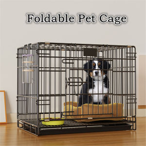 Professional Dog Cage Foldable Pet Cage Equipped with Toilet Thickening Indoor Teddy Cage Cat Cage Rabbit Cage Pet Supplies