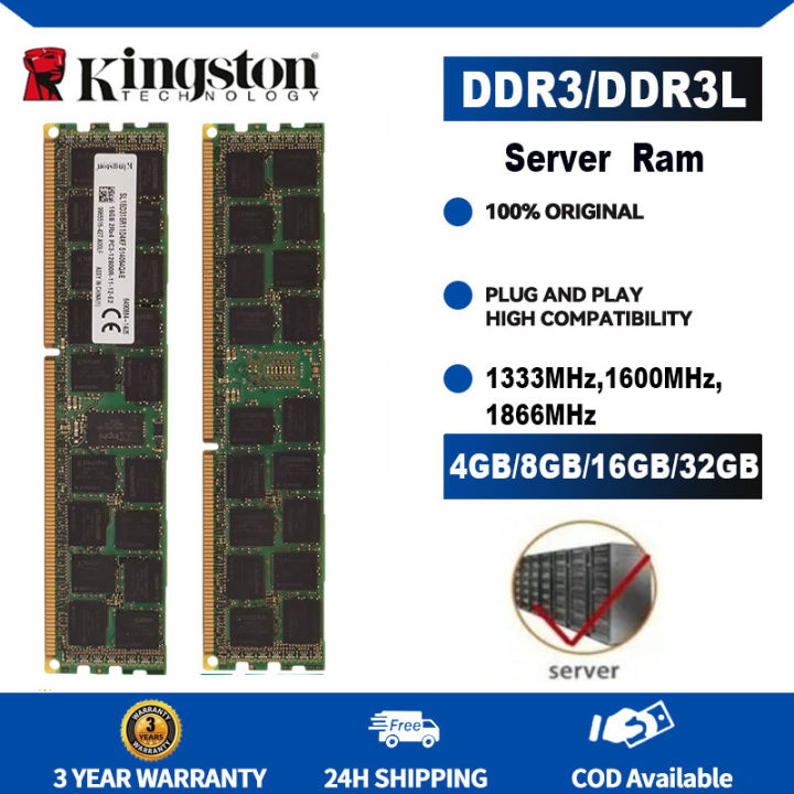 16gb Ddr4 24GB (3x8GB) RAM DDR3 PC3-10600R ECC Registered - Pour Serveur HP ProLiant DL380 G7 - Occasion Testée 3000 Gt