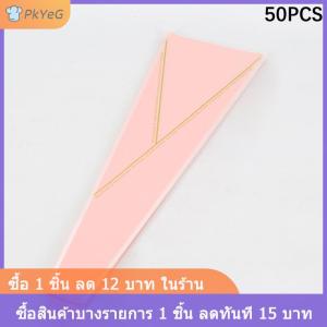 [COD] PkYeG ถุงห่อดอกไม้แขนกุหลาบเดี่ยว50ชิ้นถุงบรรจุภัณฑ์ช่อดอกไม้กระดาษแก้วใสห่อดอกไม้สำหรับวันวาเลนไทน์