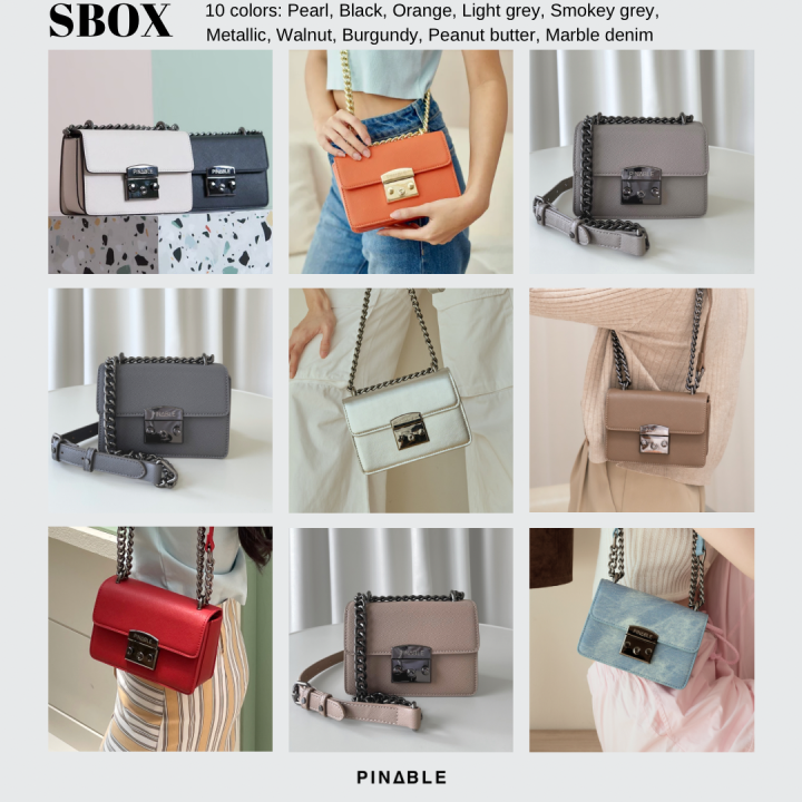 PINABLE รุ่น SBox (10 colors) สีมาใหม่ Marble Denim / Metallic | Lazada ...