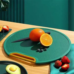 Vertical Chopping Board Household Food-Grade PE Chopping Board Kitchen Non-Slip Round Chopping Board Double-Sided