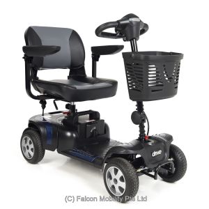 Drive Medical Phoenix HD 4-Wheeled Mobility Scooter - LTA Compliant Electric Scooter Personal Mobility Aid (PMA) for Elderly with Safety Mark Charger