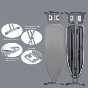 Folding Ironing Board with Iron Rest Household Iron Board Adjustable Height Sturdy Legs / Papan Seterika