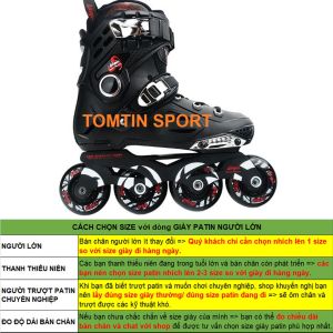 Giày trượt patin người lớn size 38-44 chính hãng Ninja màu đen vàng sang trọng cho nam và nữ quà tặng thể thao mùa hè - TOMTIN SPORT