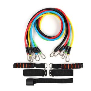 Bộ dây đàn hồi kháng lực 10 món tập bụng tập ngực tại nhà đa năng Cleacco Boro Sport