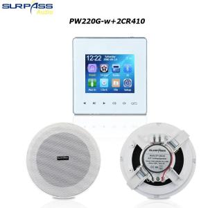 Smart Home Audio 4 inch Bluetooth-compatible Wall Amplifier Background Music Sound AUX FM Radio Indoor In Ceiling Speakers Kit