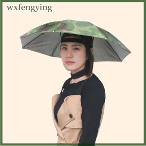 wxfengying Xách tay mưa hat ngoài trời gấp Ô câu cá Sun Shade chống UV cắm trại câu cá Mũ Nón Cap bãi biển Đầu Mũ phụ kiện