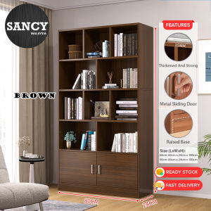 SANCY 60cm/80cm Large Capacity Bookshelf Storage Cabinet For Living Room And Bedroom Bookcase Display Shelf Kabinet Simpanan Rak - Fulfilled by SANCY