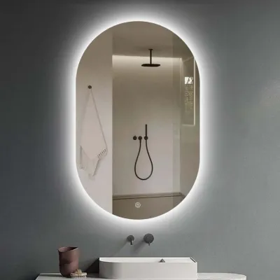 Cermin Dinding Estetik Gantung / Kaca aesthetic Mirror Wall / Perlengkapan Hiasan Kamar / Meja rias lampu led - Kalasatis Blue Kado Pink